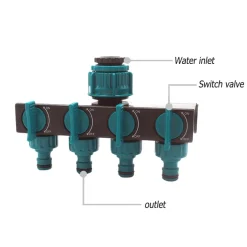 Adventure Basecamp Camping Im Freien|Gadgets Für Zuhause-4-Wege-Wasserverteiler für den Gartenhahn – Schlauchverbinder-Bewässerungssystem