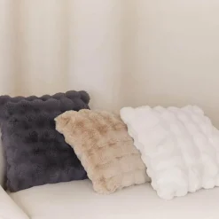 Cozy Cushions Bettzeug-Weicher Kissenbezug aus Plüsch mit Wolkenmotiv, gemütliches Dekokissen für Zuhause