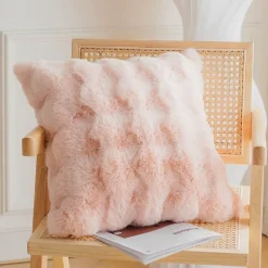 Cozy Cushions Bettzeug-Weicher Kissenbezug aus Plüsch mit Wolkenmotiv, gemütliches Dekokissen für Zuhause