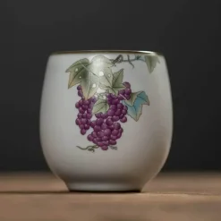 Plates u0026 More Küche & Esszimmer-Weiße Kung-Fu-Teetasse aus Porzellan – Keramik-Trinkgeschirr mit Henkel