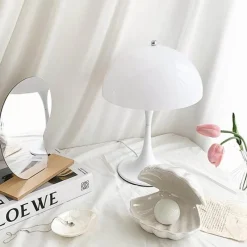 Bright Accents Beleuchtung-Weiße Pilzlampe - Romantische Dekobeleuchtung