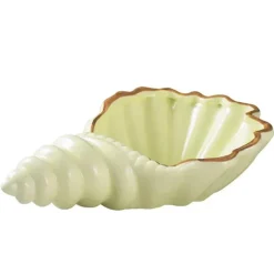 Feast u0026 Flair Küche & Esszimmer-Weißes Conch-Teller-Set – elegantes Porzellangeschirr für Snacks und Desserts