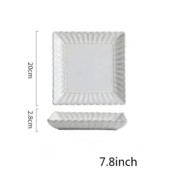 Plates u0026 More Küche & Esszimmer-Weißes Esstellerset aus Keramik - Geschirr der japanischen Serie