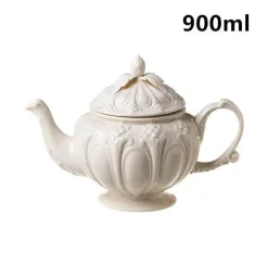 Plates u0026 More Küche & Esszimmer-Weißes Porzellan-Teeservice – Elegante englische Teetassen und Kaffeekanne