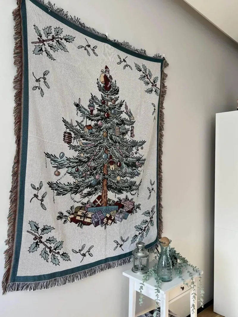 Wrap u0026 Relax Bettzeug-Weihnachts-Überwurfdecke – Festliche Wohnzimmerdekoration & Sofatuch