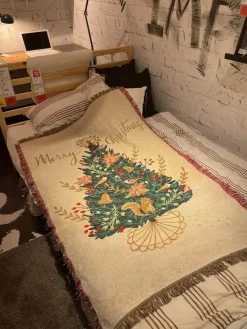 Wrap u0026 Relax Bettzeug-Weihnachts-Überwurfdecke – Festliche Wohnzimmerdekoration & Sofatuch