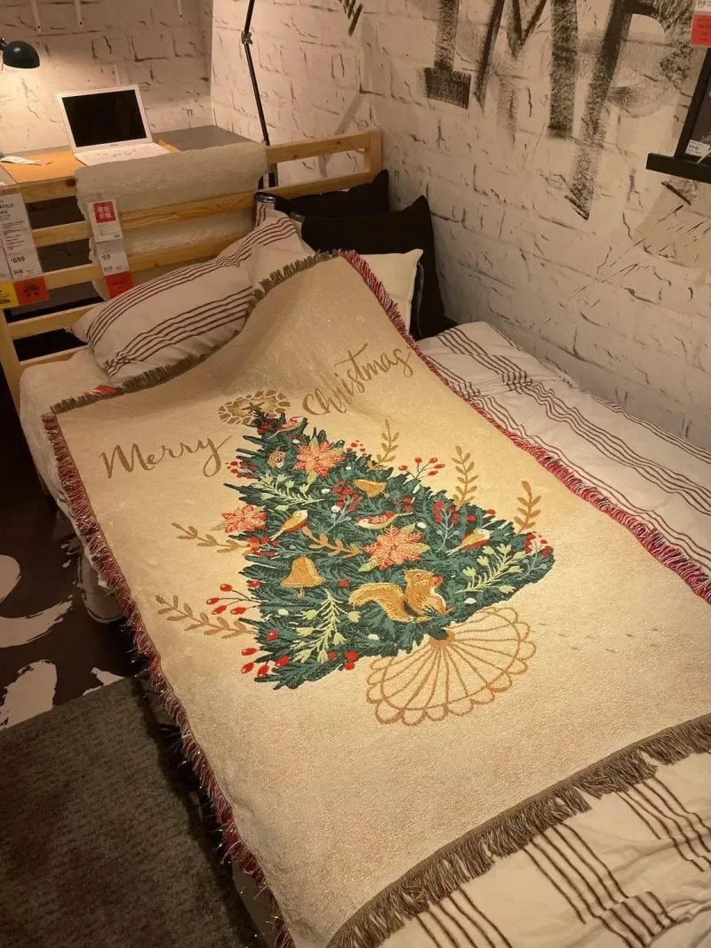 Wrap u0026 Relax Bettzeug-Weihnachts-Überwurfdecke – Festliche Wohnzimmerdekoration & Sofatuch