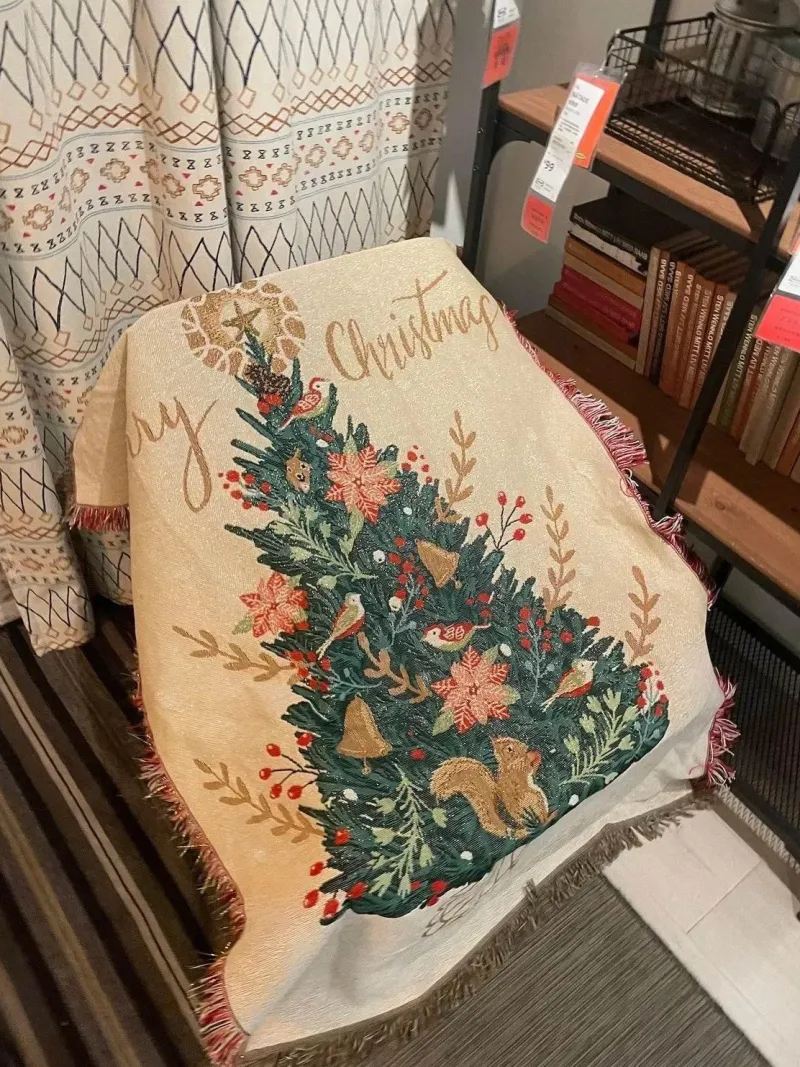 Wrap u0026 Relax Bettzeug-Weihnachts-Überwurfdecke – Festliche Wohnzimmerdekoration & Sofatuch