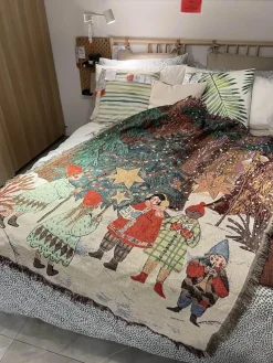 Wrap u0026 Relax Bettzeug-Weihnachts-Überwurfdecke – Festliche Wohnzimmerdekoration & Sofatuch