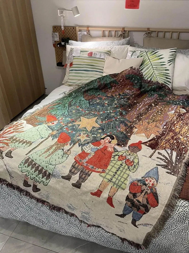 Wrap u0026 Relax Bettzeug-Weihnachts-Überwurfdecke – Festliche Wohnzimmerdekoration & Sofatuch