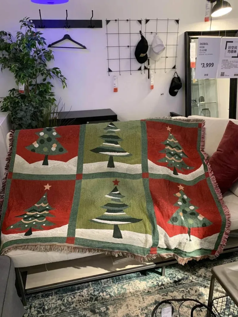 Wrap u0026 Relax Bettzeug-Weihnachts-Überwurfdecke – Festliche Wohnzimmerdekoration & Sofatuch