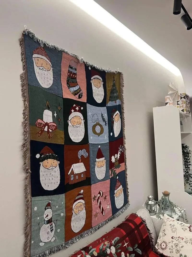 Wrap u0026 Relax Bettzeug-Weihnachts-Überwurfdecke – Festliche Wohnzimmerdekoration & Sofatuch