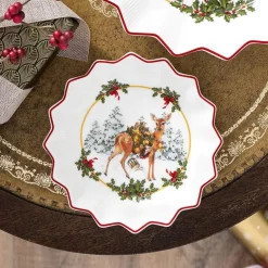 Elegance at the Table Küche & Esszimmer-Weihnachtsgeschirr-Set - Teller, Tassen, Schüsseln