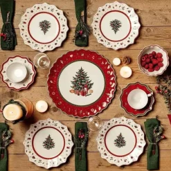 Feast u0026 Flair Küche & Esszimmer-Weihnachtsgeschirrset aus Porzellan – Festliche Feiertagsgeschirrkollektion