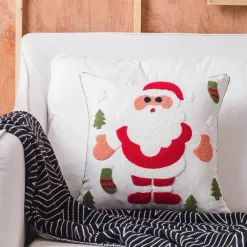The Cushion Corner Bettzeug-Weihnachtskissenbezüge mit Schneeflocken und Elchmotiv – Festliche dekorative Kissenbezüge