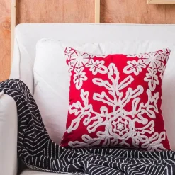 The Cushion Corner Bettzeug-Weihnachtskissenbezüge mit Schneeflocken und Elchmotiv – Festliche dekorative Kissenbezüge