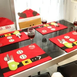 The Culinary Kit Küche & Esszimmer-Weihnachtsmann-Tischsets – Festliche Weihnachtsdekoration