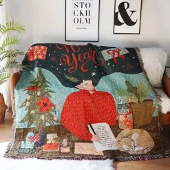 Wrap u0026 Relax Bettzeug-Weihnachtssofadecke - Weihnachtsdeko-Überwurf