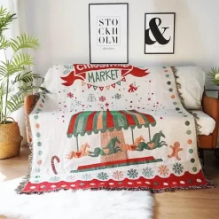 Wrap u0026 Relax Bettzeug-Weihnachtssofadecke - Weihnachtsdeko-Überwurf