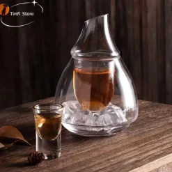 Plates u0026 More Küche & Esszimmer-Wein- und Whiskykaraffe - Eleganter Spender aus transparentem Glas