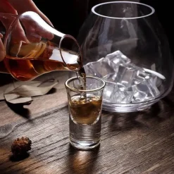 Plates u0026 More Küche & Esszimmer-Wein- und Whiskykaraffe - Eleganter Spender aus transparentem Glas