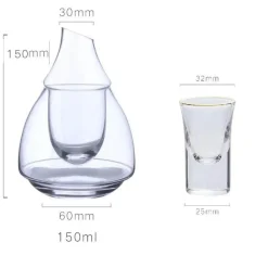 Plates u0026 More Küche & Esszimmer-Wein- und Whiskykaraffe - Eleganter Spender aus transparentem Glas