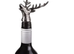 The Decor Haven Küche & Esszimmer-Weinausgießer mit Hirschkopf – Elegantes Tier-Accessoire
