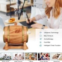 Tranquil Touch Gesundheits-Gadgets|Gesundheits- Und Entspannungstools-Weinfass-Bluetooth-Aromadiffusor-Lautsprecher – Smartes Design