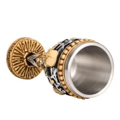 Feast u0026 Flair Küche & Esszimmer-Weinglas mit gotischem Totenkopfmotiv, 200 ml, Cocktail-Trinkgefäß aus Kunstharz