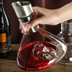 Timeless Touch Küche & Esszimmer-Weinkaraffe aus Kristall – Verträumtes Bergdesign