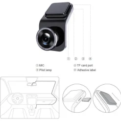 Wild u0026 Free Gear Autozubehör|Automobilindustrie-Weitwinkel-Dashcam mit Nachtsicht – Fahrassistenzkamera