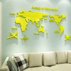 Willow u0026 Whim Wohndeko-Weltkarten-Aufkleber – Globe Vision Reiseaufkleber