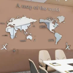 Willow u0026 Whim Wohndeko-Weltkarten-Aufkleber – Globe Vision Reiseaufkleber