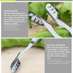 The Culinary Kit Küche & Esszimmer-Werkzeug zum Entfernen von Chilisamen aus Edelstahl – Easy Pepper Deseeder