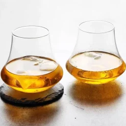 Plates u0026 More Küche & Esszimmer-Whiskybecher aus Kristallglas – Spirituosenbecher aus Glas mit dickem Boden