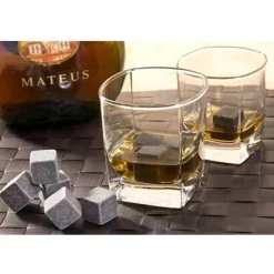 Comfort u0026 Style Küche & Esszimmer-Whisky-Steine-Set – Natürliche Kühlsteine ​​für die Hausbar
