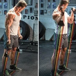 The Relaxation Nook Fitness-Gadgets|Gesundheits- Und Entspannungstools-Widerstandsband-Set – 16-teiliges Armkraft-Trainingsset