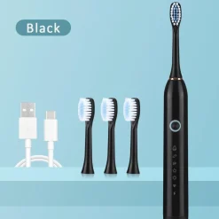 PureGlow Frauenpflege|Körperpflege-Wiederaufladbare elektrische Zahnbürste – 6 Vibrationen, Aufhellung und Mundpflege