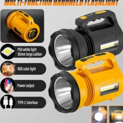 Wild u0026 Free Gear Camping-Werkzeuge|Outdoor-Artikel-Wiederaufladbare Hochleistungs-LED-Taschenlampe – Kompakte multifunktionale Außenleuchte