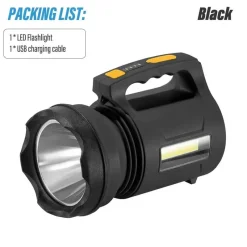 Wild u0026 Free Gear Camping-Werkzeuge|Outdoor-Artikel-Wiederaufladbare Hochleistungs-LED-Taschenlampe – Kompakte multifunktionale Außenleuchte