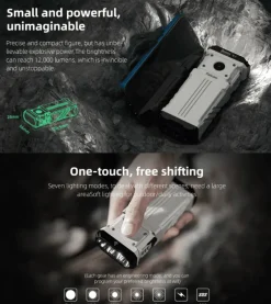 Trail Tech Camping-Werkzeuge|Outdoor-Artikel-Wiederaufladbare Hochleistungs-Camping-Taschenlampe, tragbare LED-Laterne für Outdoor-Abenteuer