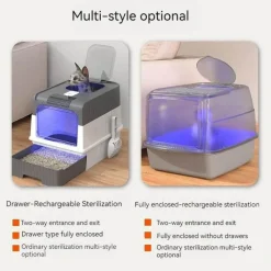 Furendo Haustierzubehör|Reinigungswerkzeuge Für Haustiere-Wiederaufladbare Katzentoilette – Ultimative Lösung zur Geruchskontrolle