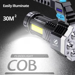 Roam Ready Heimwerkzeuge|Outdoor & Garten-Wiederaufladbare LED-Taschenlampe – Hochleistungs-Taschenlampe mit superheller Leuchtkraft