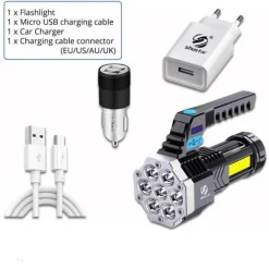 Roam Ready Heimwerkzeuge|Outdoor & Garten-Wiederaufladbare LED-Taschenlampe – Hochleistungs-Taschenlampe mit superheller Leuchtkraft