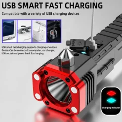 The Outdoor Vault Camping-Werkzeuge|Outdoor-Artikel-Wiederaufladbare magnetische Taschenlampe – Hochleistungs-Multifunktions-Sicherheitslicht