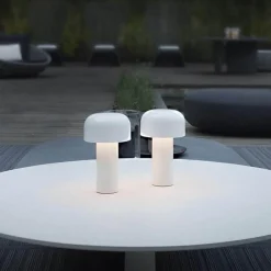 The Gilded Nest Wohndeko|Beleuchtung-Wiederaufladbare Pilz-Tischlampe – Akzentlicht im italienischen Stil