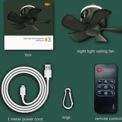 Trail u0026 Beyond Camping-Werkzeuge|Camping Im Freien-Wiederaufladbare tragbare Hängeventilatorlampe - Coole Wohndekoration