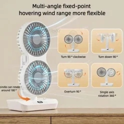 Trail u0026 Beyond Camping Im Freien|Gadgets Für Zuhause-Wiederaufladbarer Campingventilator – Leichter Outdoor-Kühler mit zwei Flügeln