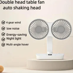 Trail u0026 Beyond Camping Im Freien|Gadgets Für Zuhause-Wiederaufladbarer Campingventilator – Leichter Outdoor-Kühler mit zwei Flügeln