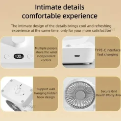 Trail u0026 Beyond Camping Im Freien|Gadgets Für Zuhause-Wiederaufladbarer Campingventilator – Leichter Outdoor-Kühler mit zwei Flügeln